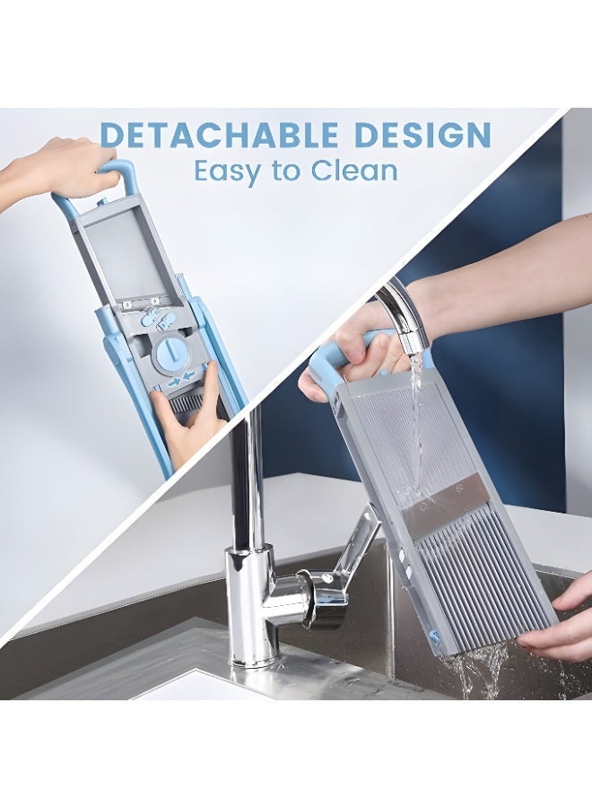 UNIKSAR Multi-Functional 4-in-1 Vegetable Slicer and Mandoline Grater with Stainless Steel Blades - Image 3